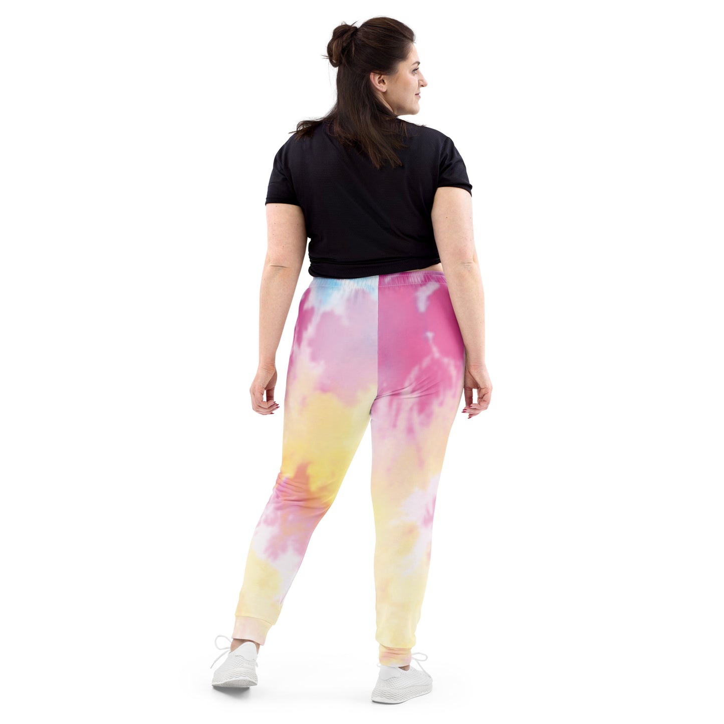 Pink and Yellow Tie Dye Women's Joggers