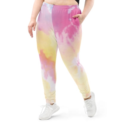 Pink and Yellow Tie Dye Women's Joggers