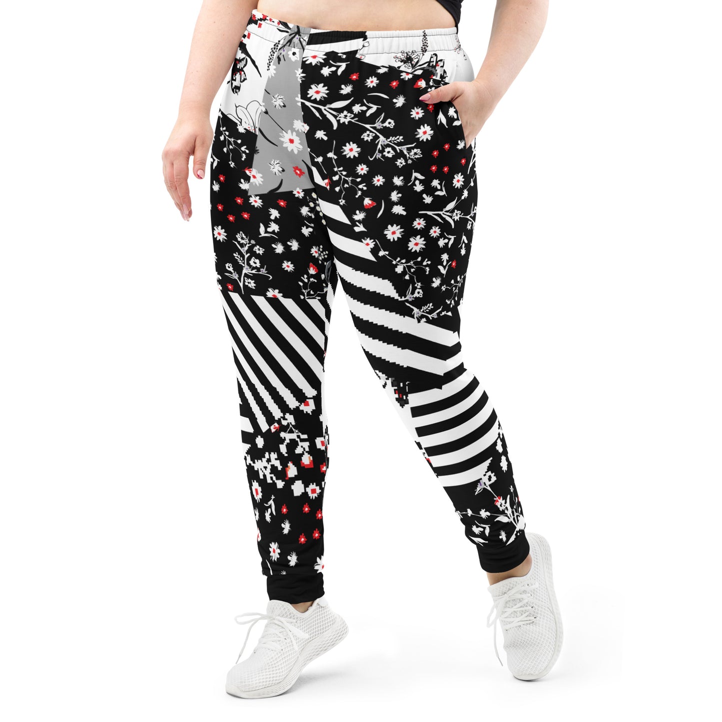 Floral and Stripe Women's Joggers