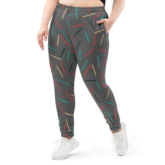 Gray Sprinkles  Pattern Women's Joggers