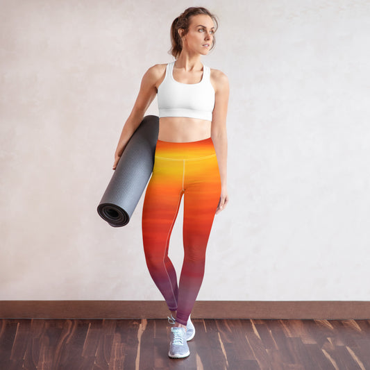 Orange Ombre Yoga Leggings - Bloom Seventy Seven