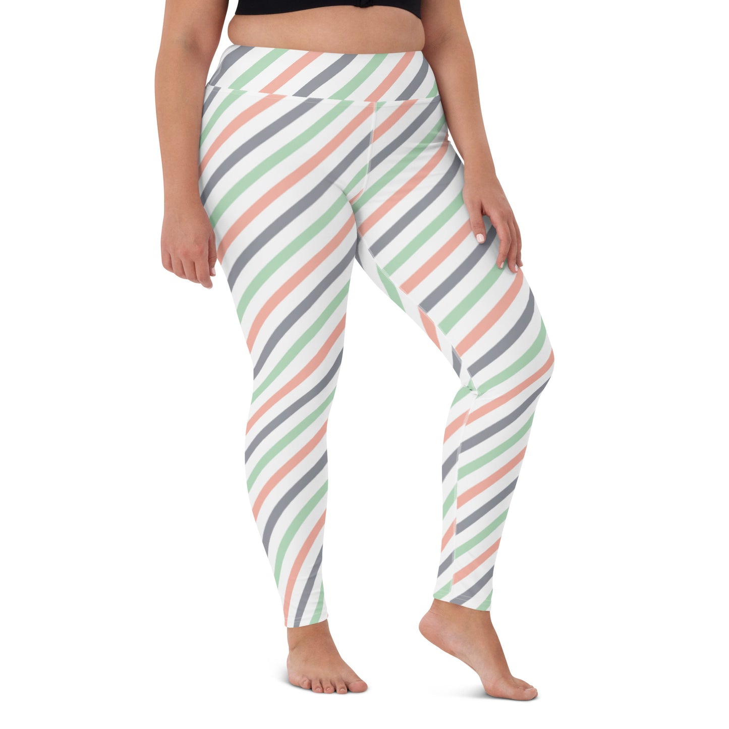 Candy  Stripe Yoga Leggings