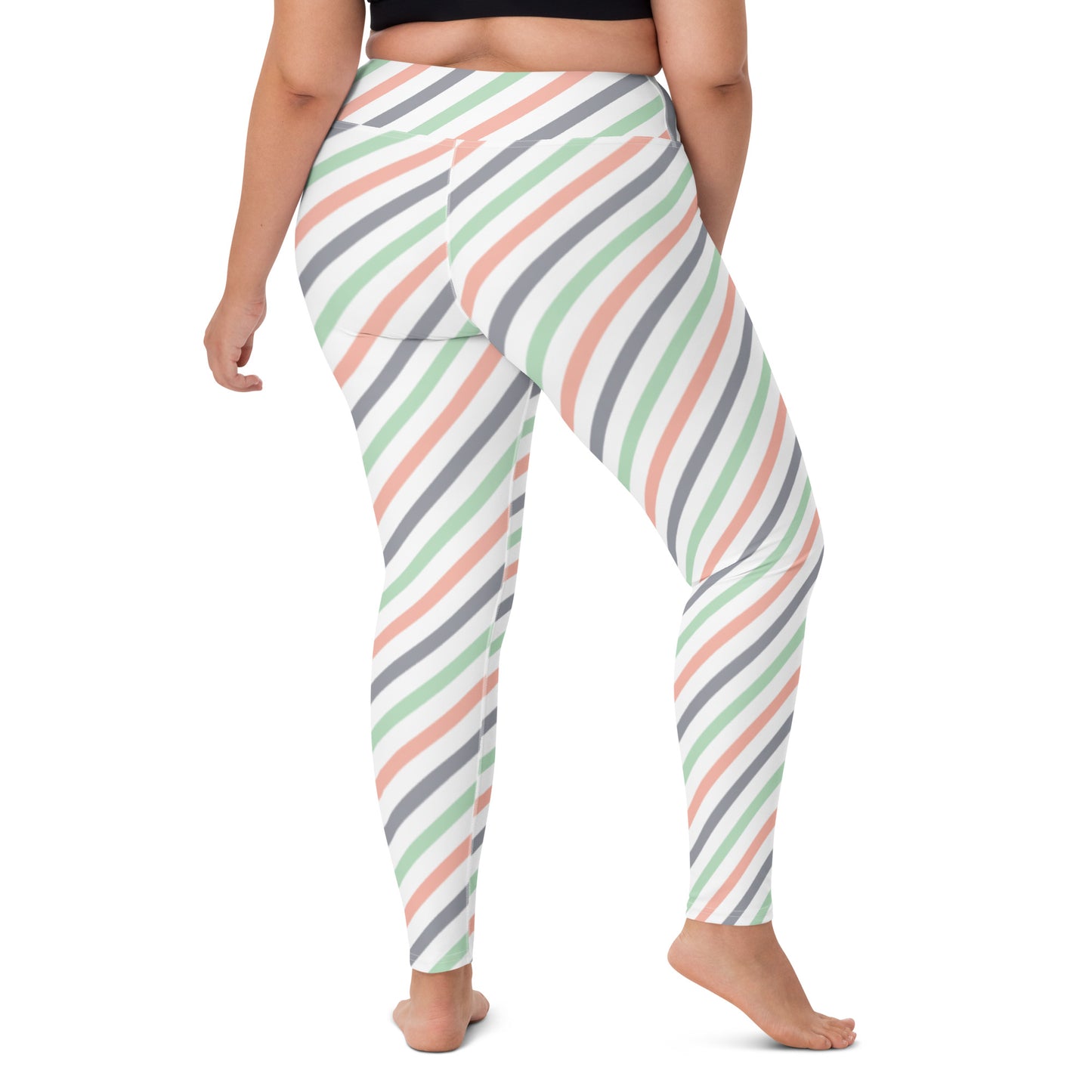 Candy  Stripe Yoga Leggings