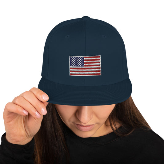 American Flag Snapback Hat