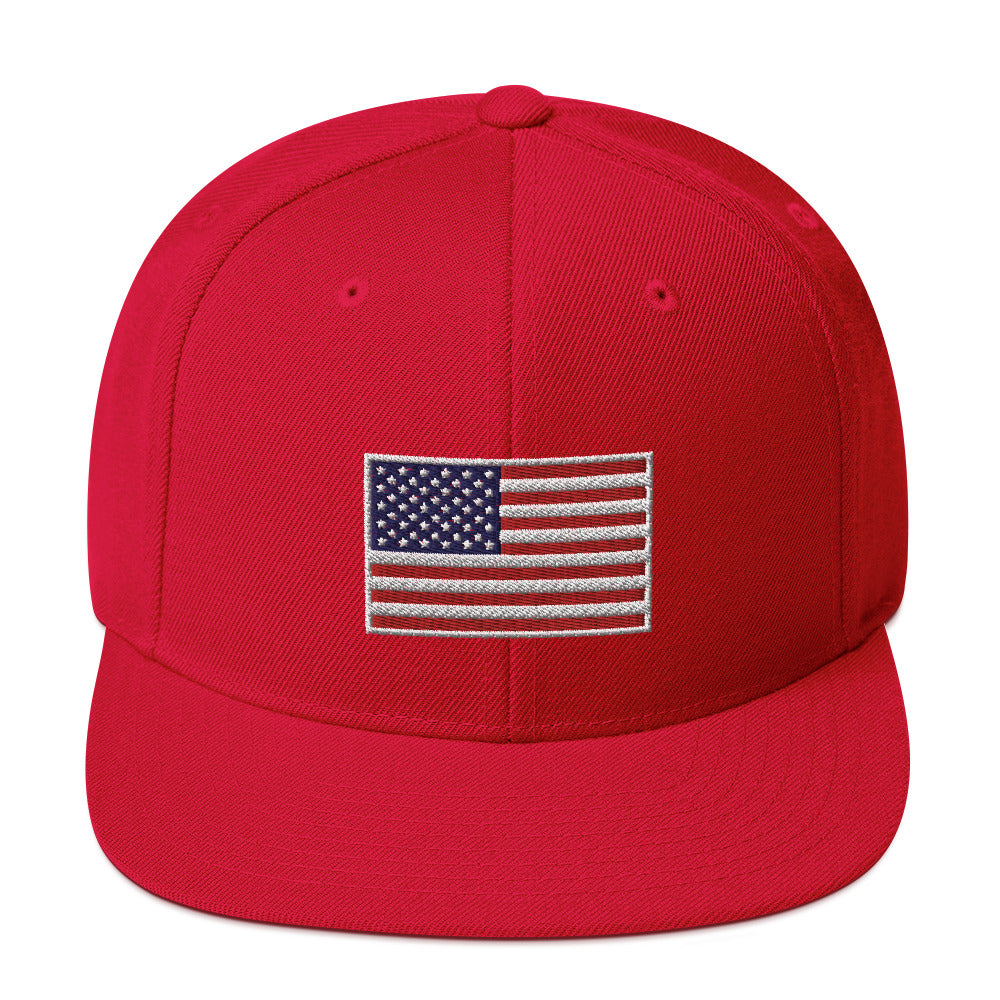 American Flag Snapback Hat