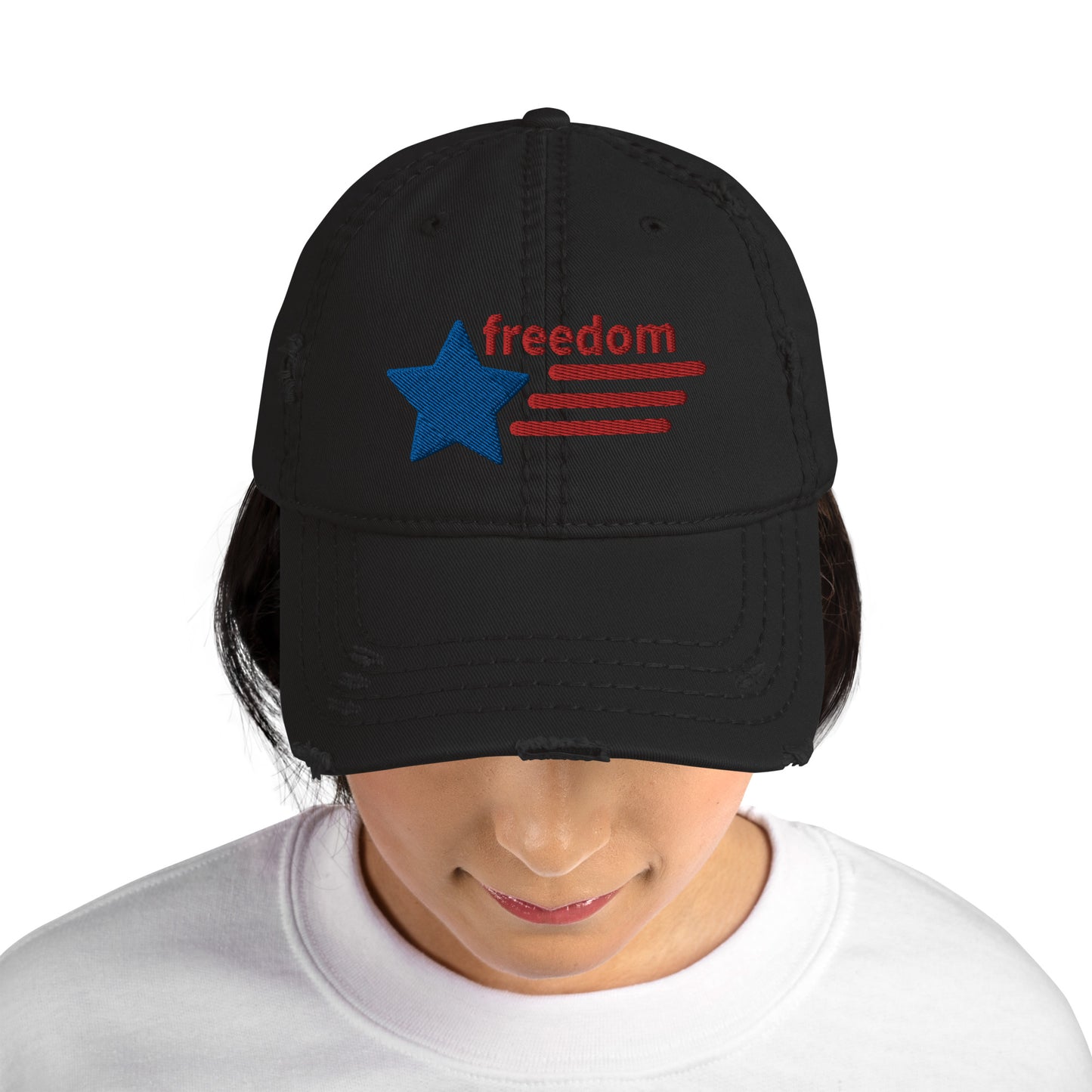 Freedom America Distressed Dad Hat