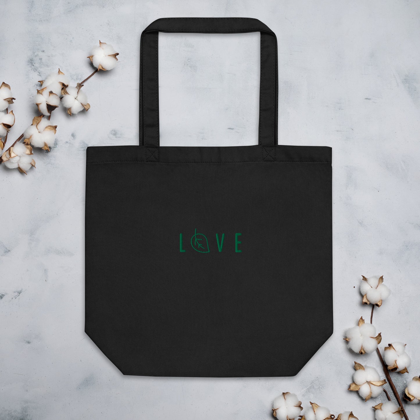 Love Embroidered Eco Tote Bag