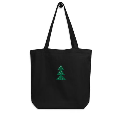 Christmas Tree Embroidered Eco Tote Bag