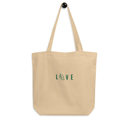 Love Embroidered Eco Tote Bag