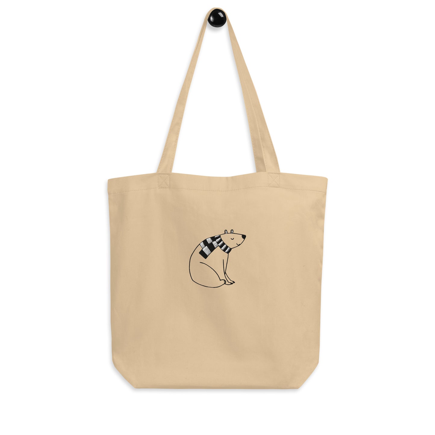 Bear Christmas Embroidered Eco Tote Bag