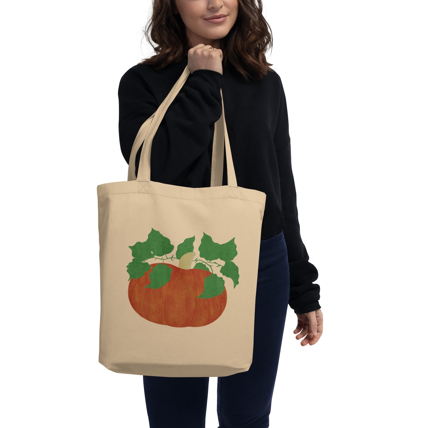 Autumn Pumpkin Printed Eco Tote Bag
