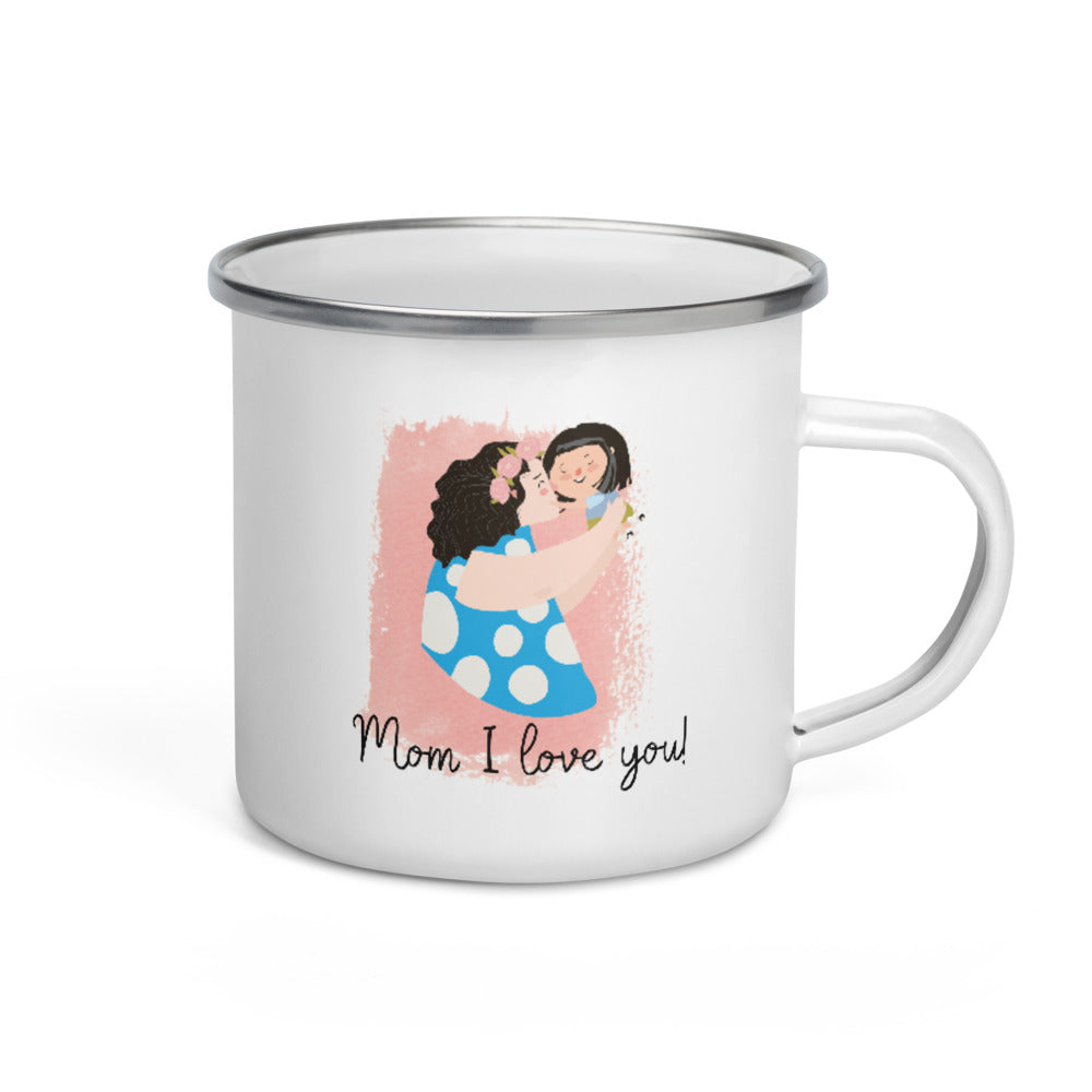 Mom I Love You Enamel Mother's Day Mug