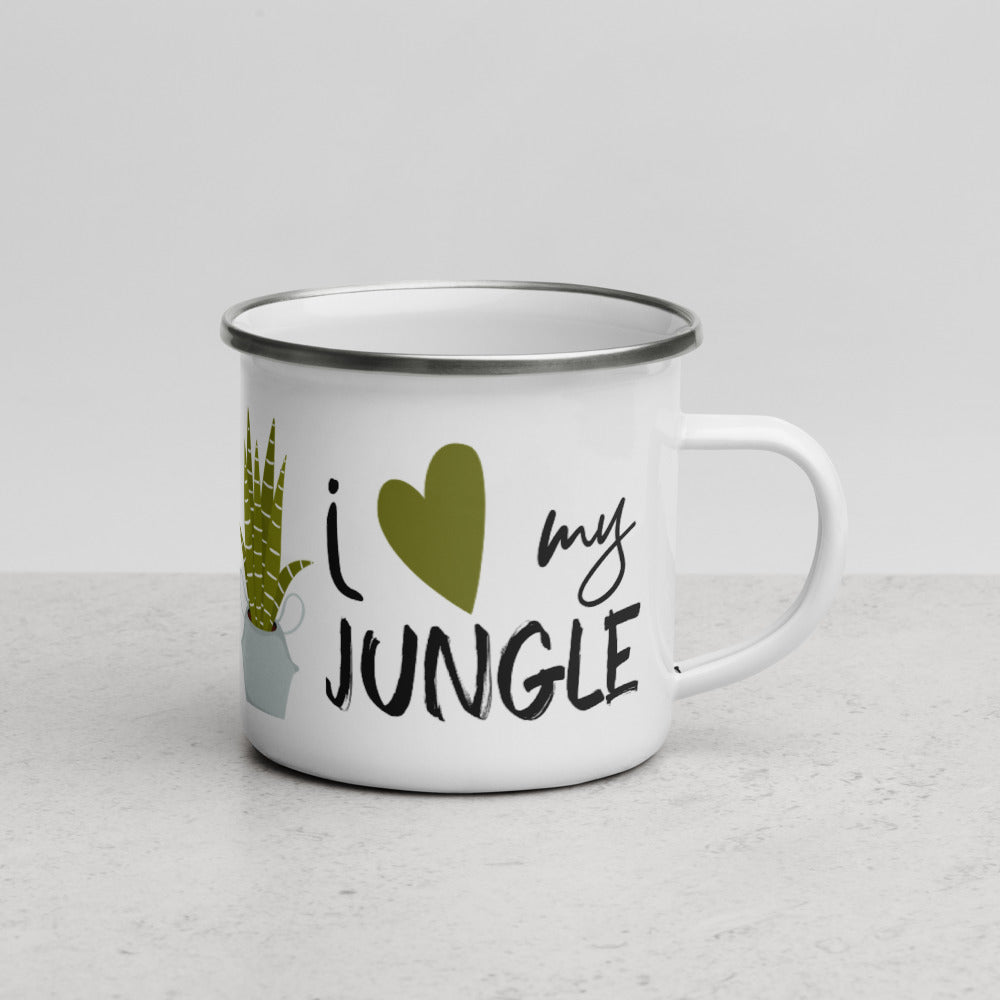 I Love My Jungle Enamel Mug