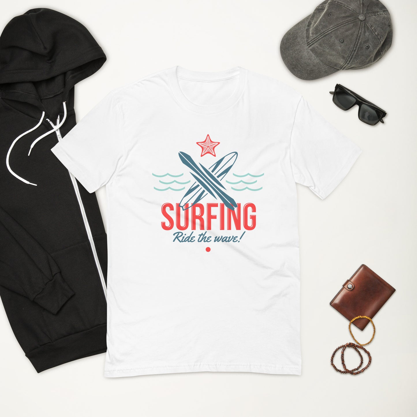 Surfing Ride The Wave Short Sleeve T-shirt