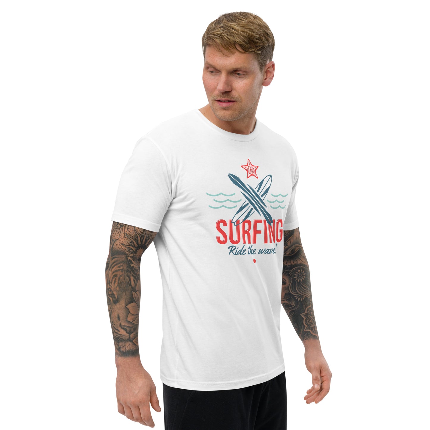 Surfing Ride The Wave Short Sleeve T-shirt