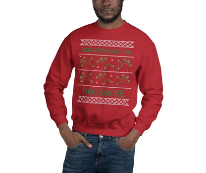 Funny Gingerbread Massacre Ugly Christmas Sweatshirt - Unisex