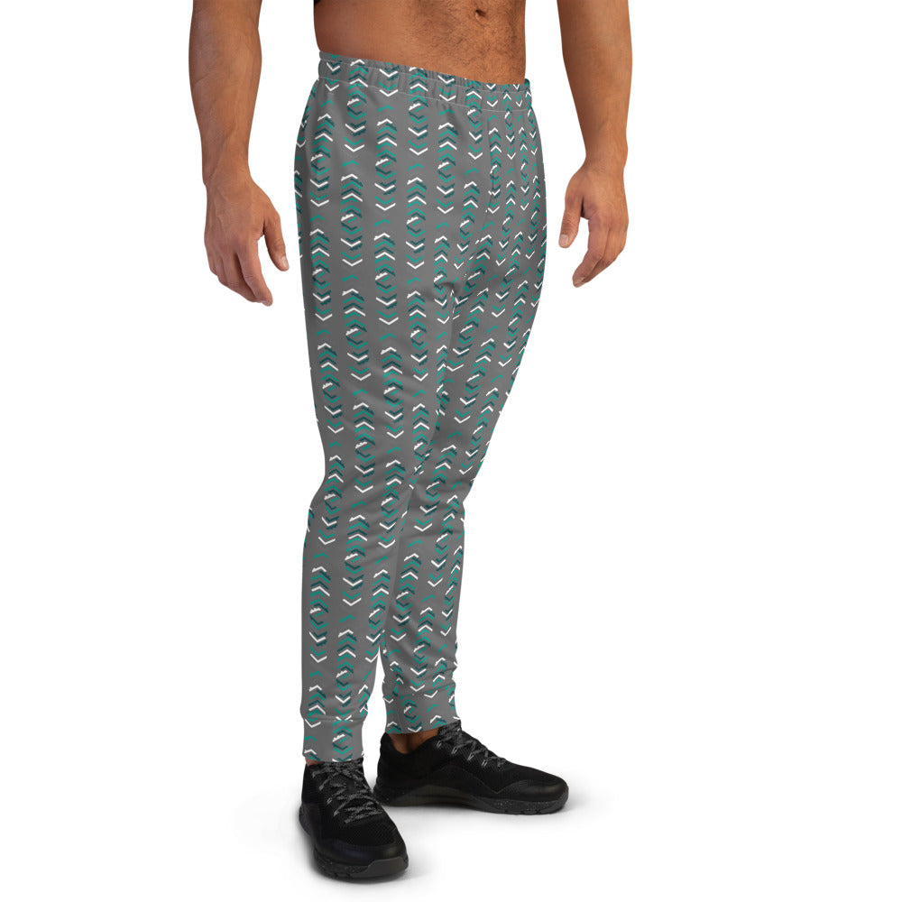 Long Pattern Gray Men's Joggers