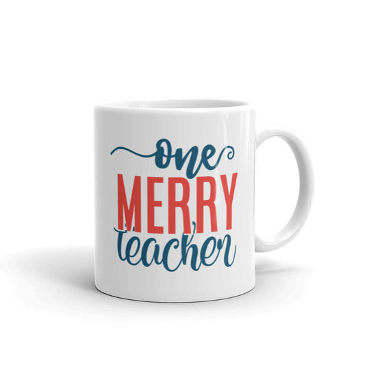 One Merry Teacher Mug