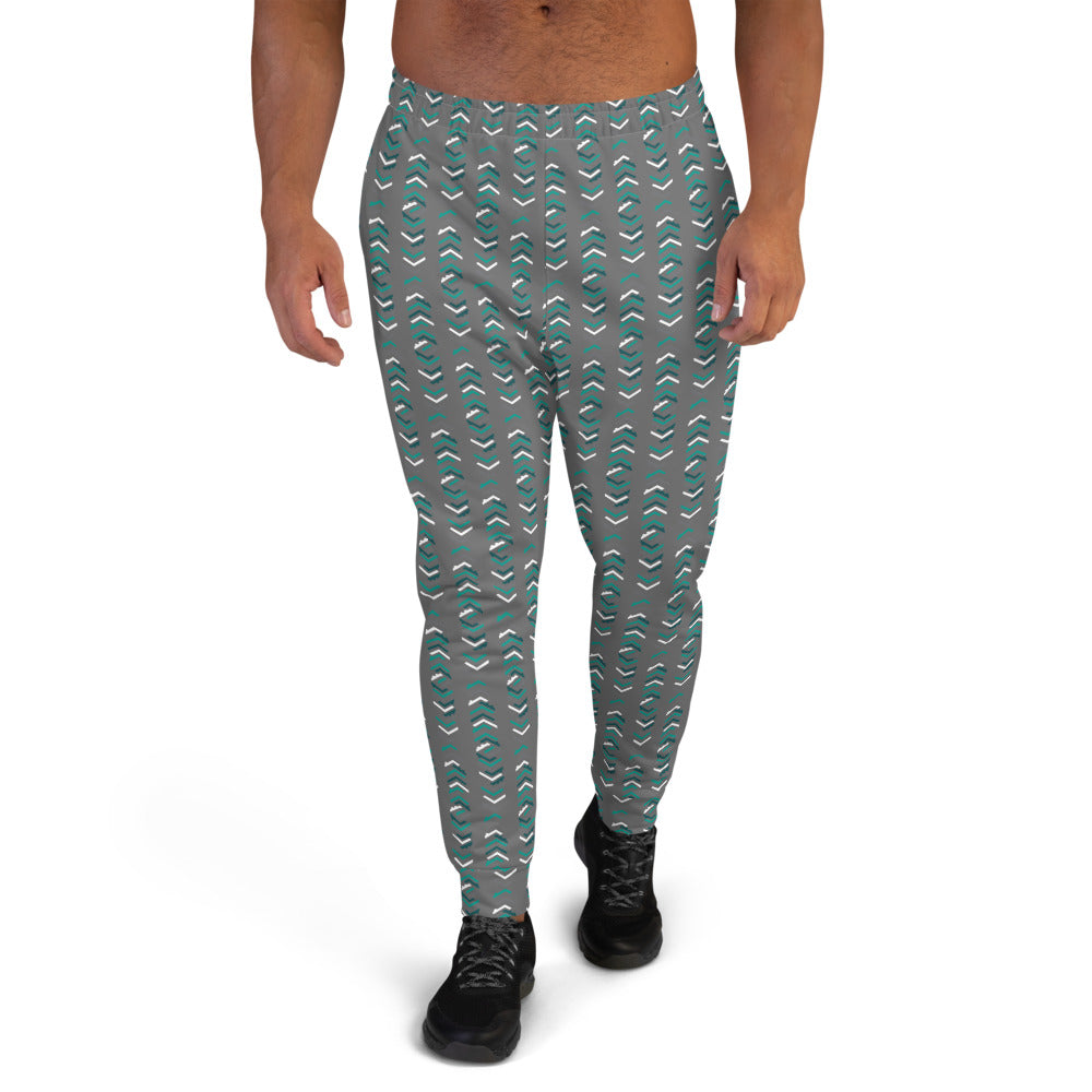 Long Pattern Gray Men's Joggers