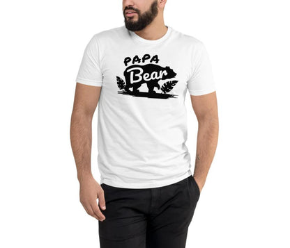 Papa Bear Graphic Short Sleeve Form-fitting Tee