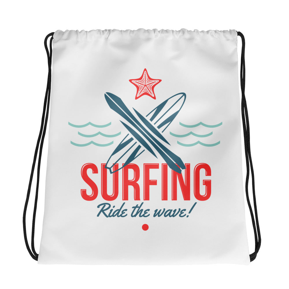 SURFING Ride The Wave Drawstring Bag - Bloom Seventy Seven