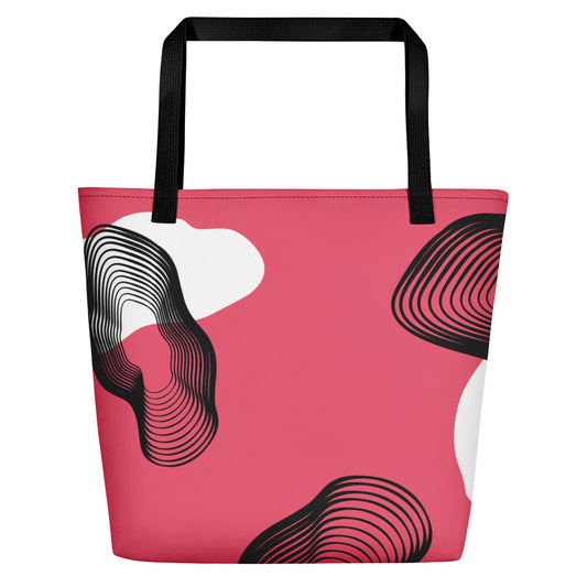Red, White and Black Camo Tote Bag