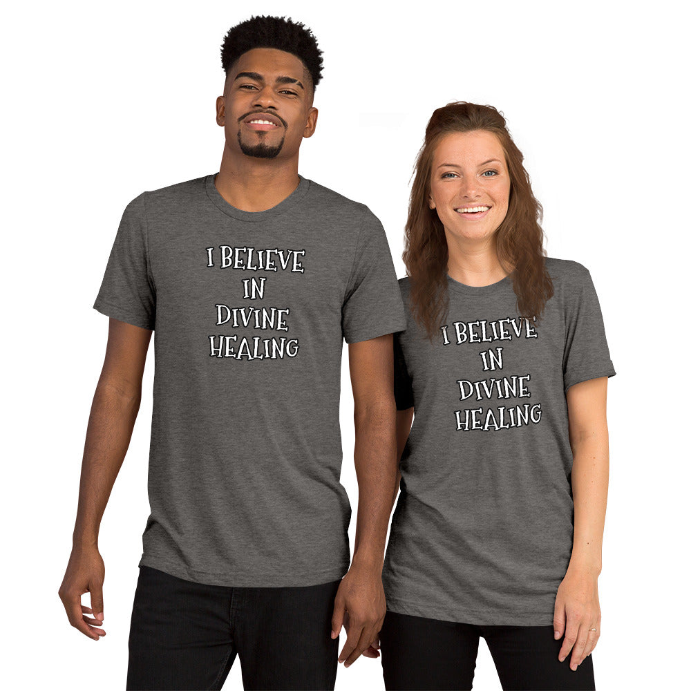 I Believe In Divine Healing Couple Graphic Tees - Bloom Seventy Seven