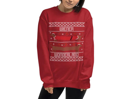 Funny Wiener Wonderland Ugly Christmas Sweatshirt - Unisex