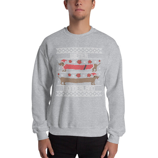Funny Wiener Wonderland Ugly Christmas Sweatshirt - Unisex