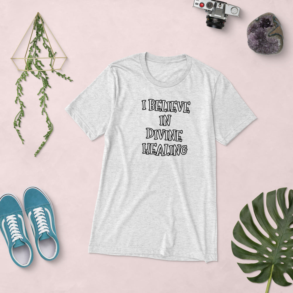 I Believe In Divine Healing Couple Graphic Tees - Bloom Seventy Seven