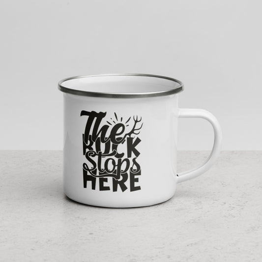 The Buck Stops Here Enamel Mug