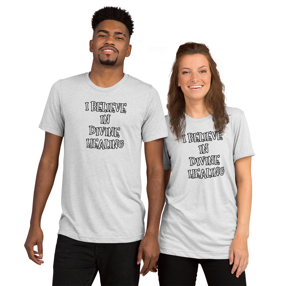 I Believe In Divine Healing Couple Graphic Tees - Bloom Seventy Seven