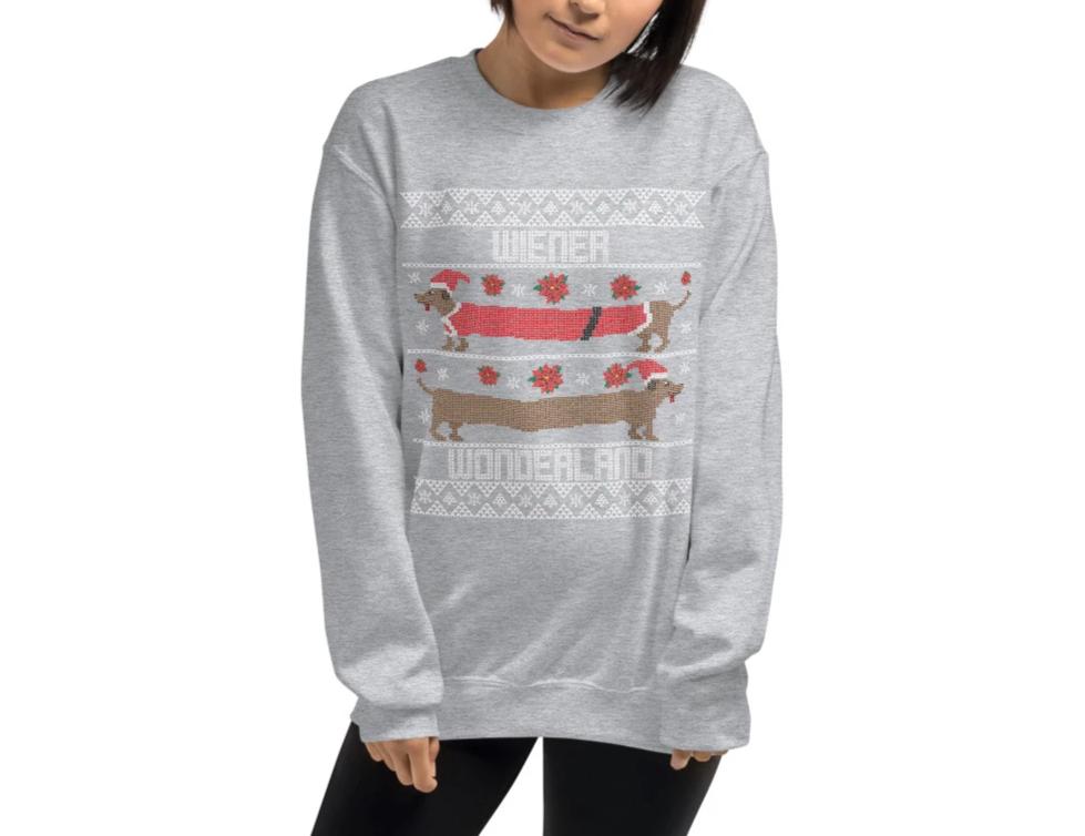 Funny Wiener Wonderland Ugly Christmas Sweatshirt - Unisex