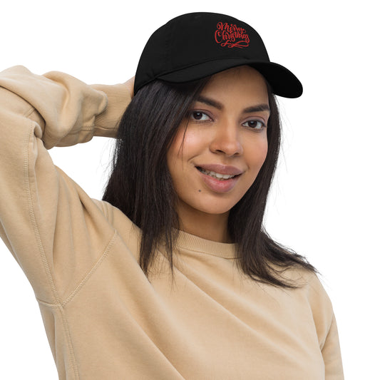 Merry Christmas Organic Dad Hat