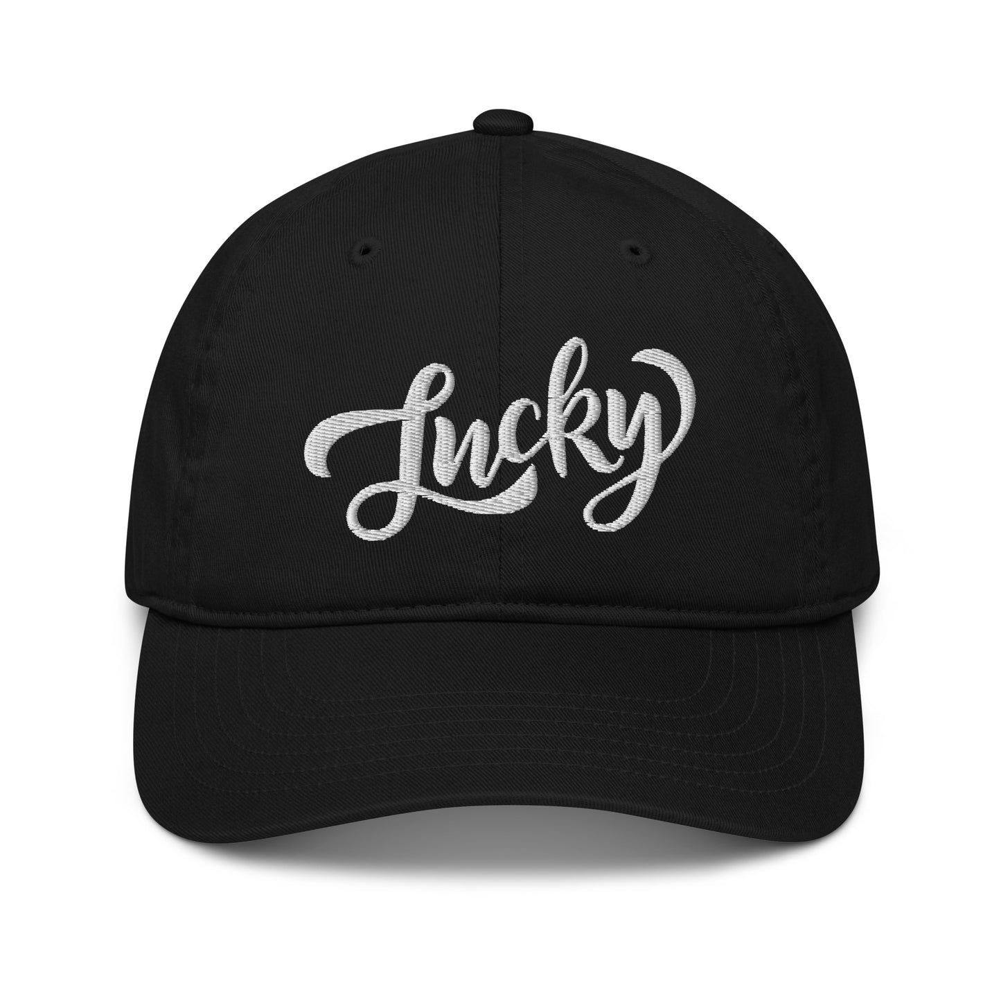 Luck Embroidered Organic Dad Hat