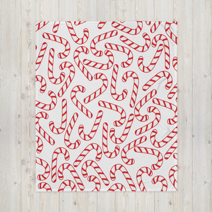 Candy Cane Christmas Throw Blanket 50″ × 60″