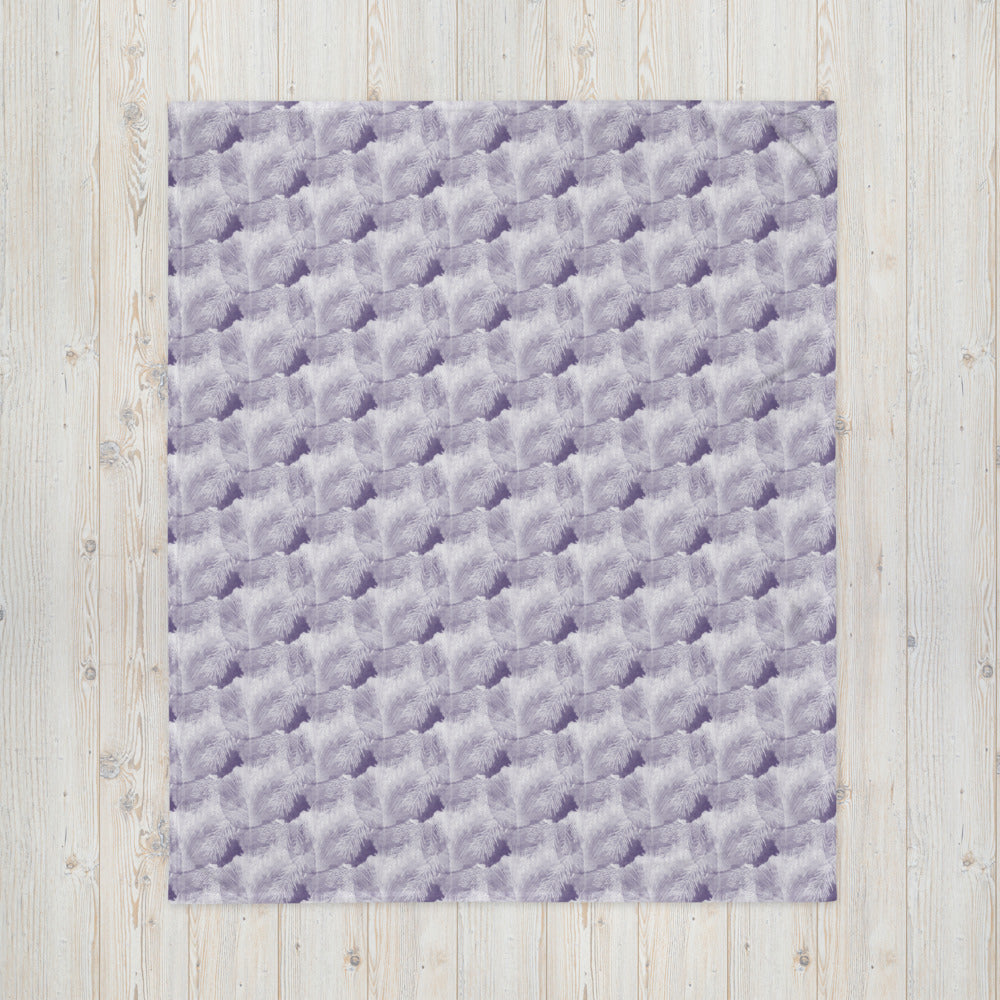 Pine Tree Purple Throw Blanket 50″ × 60″ (127 × 153 cm)