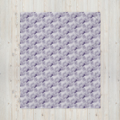 Pine Tree Purple Throw Blanket 50″ × 60″ (127 × 153 cm)