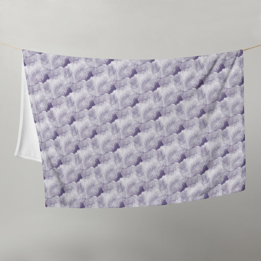 Pine Tree Purple Throw Blanket 50″ × 60″ (127 × 153 cm)