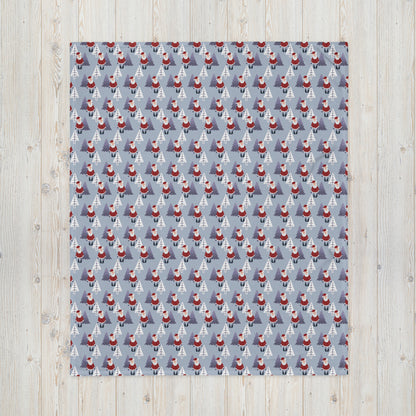 Santa Christmas Throw Blanket  50″ × 60″ (127 × 153 cm)