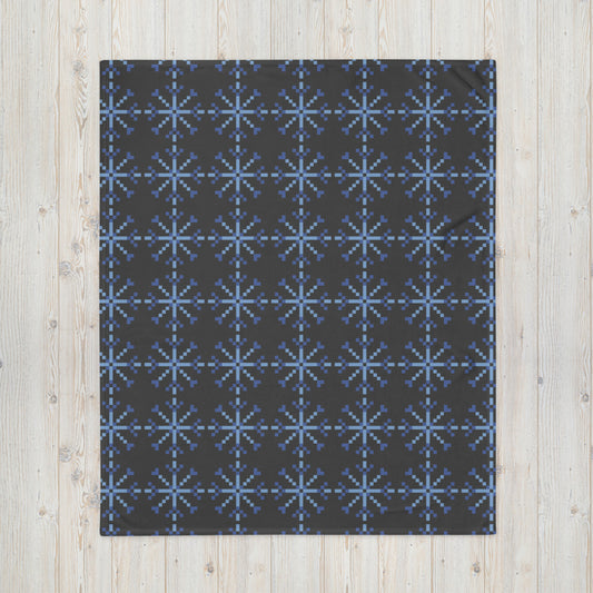 Snowflakes Throw Blanket - 50″ × 60″ (127 × 153 cm)