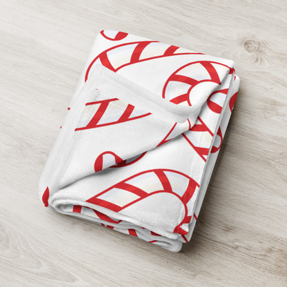 Candy Cane Christmas Throw Blanket 50″ × 60″