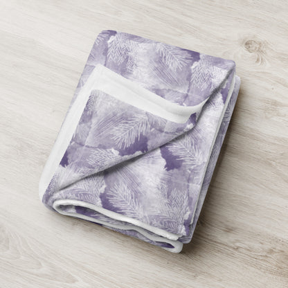 Pine Tree Purple Throw Blanket 50″ × 60″ (127 × 153 cm)