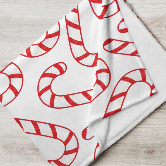 Candy Cane Christmas Throw Blanket 50″ × 60″