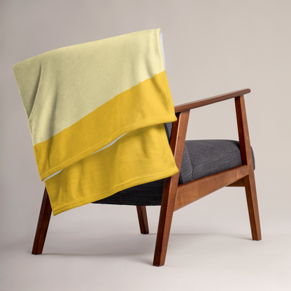 Abstract Yellow and Black Throw Blanket 50″ × 60″