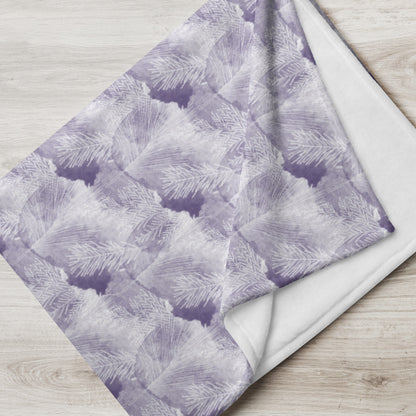 Pine Tree Purple Throw Blanket 50″ × 60″ (127 × 153 cm)