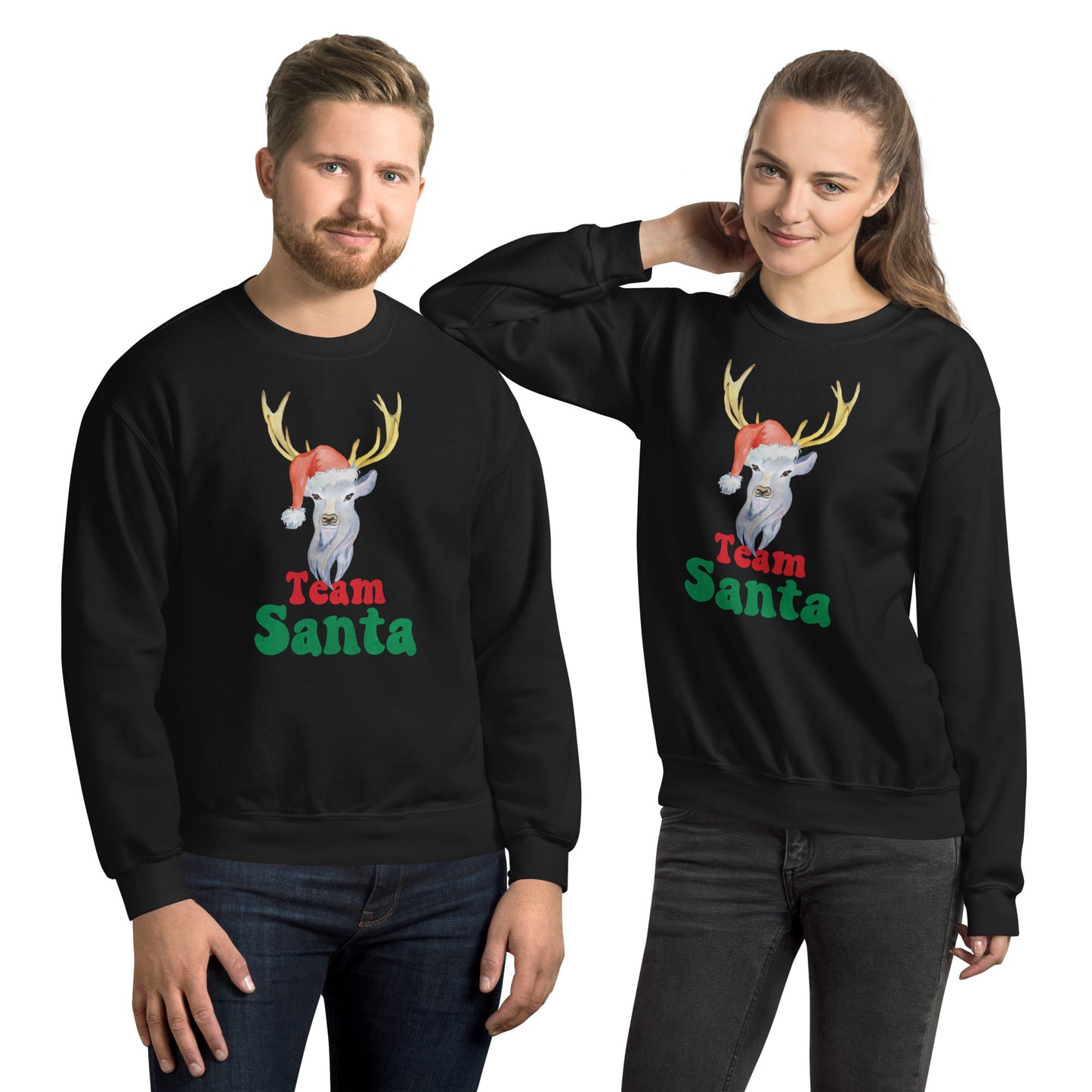 Team Santa Deer Christmas Unisex Sweatshirt