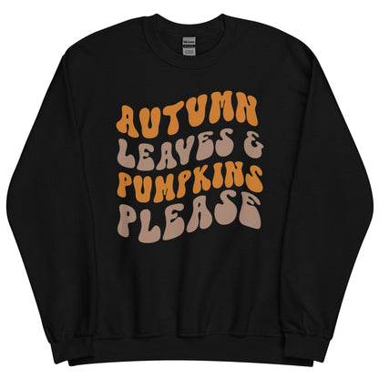 Autumn Leaves & Pumpkin Please Women's Sweatshirt
