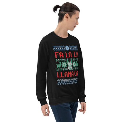 Fa La La Llama Ugly Christmas Unisex Sweatshirt