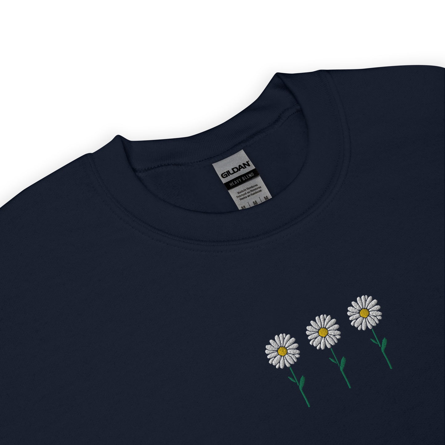 Daisies Embroidered  Sweatshirt
